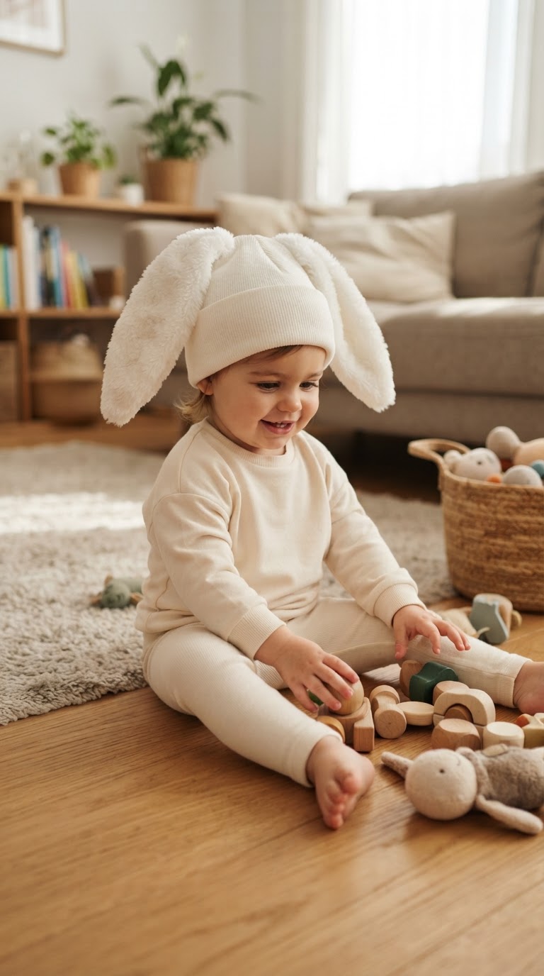 کلاه کبریتی اعلا بچگانه گوش دار خرگوشی(پاییزی)